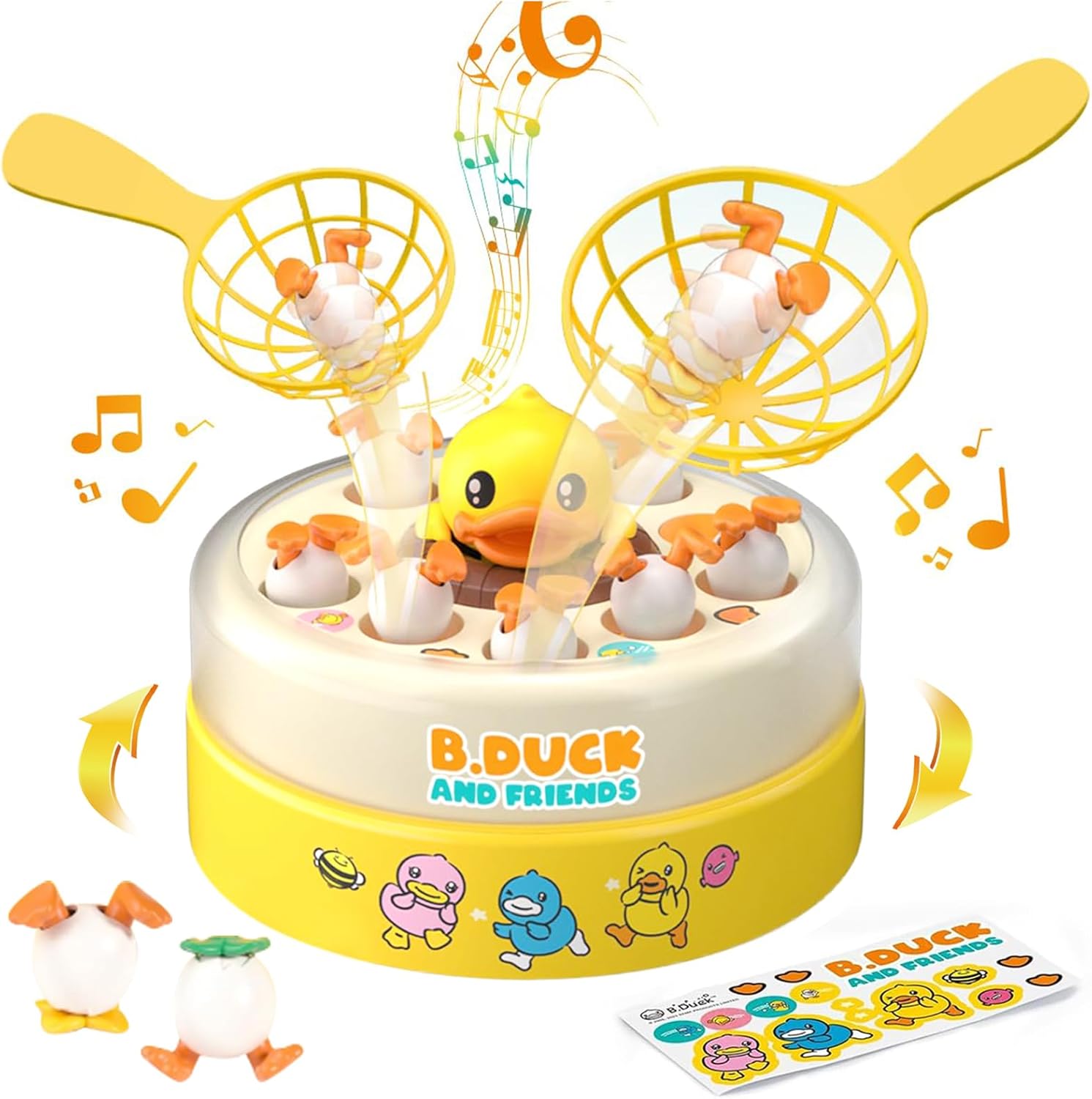 BDUCK+ Board Games for Toddlers, Kids Toys Jumping Ducks Game for Kids 4-8, 2 Players Family Board Game Interactive Educational Toy for Boys Girls, Birthday Gifts for Age 3 & Up