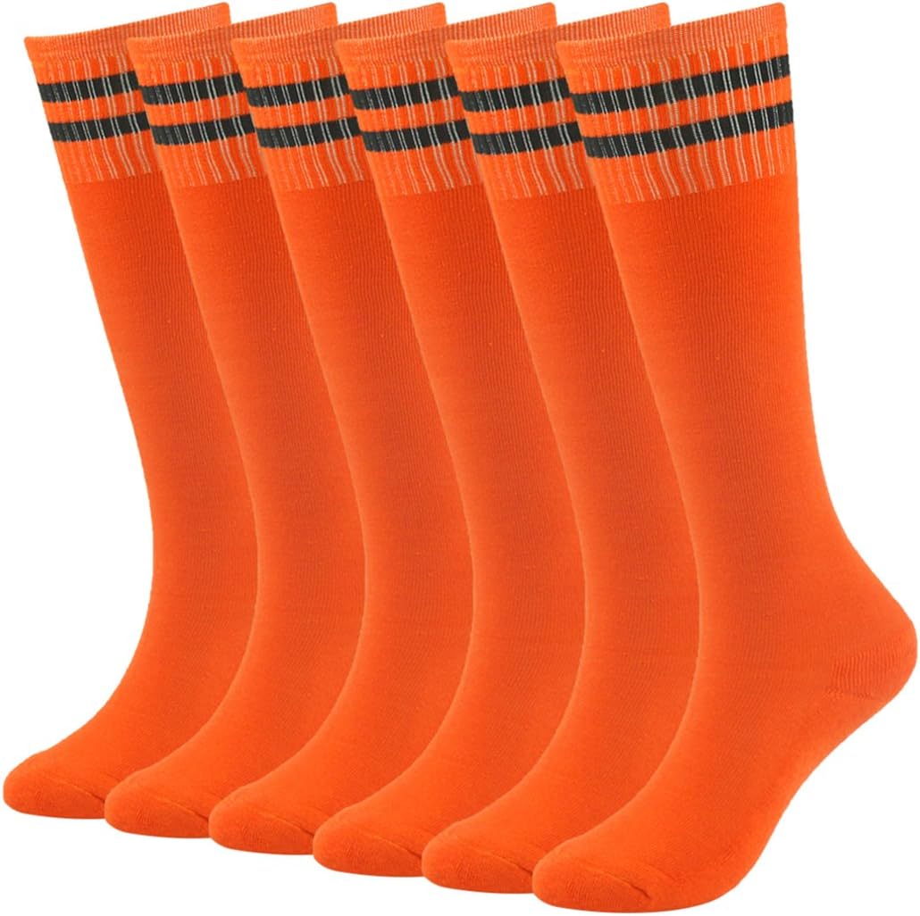 saillsen Soccer Socks Youth Kids Long Tube Football Baseball Socks Cushioned Team Socks 2/6 Pack