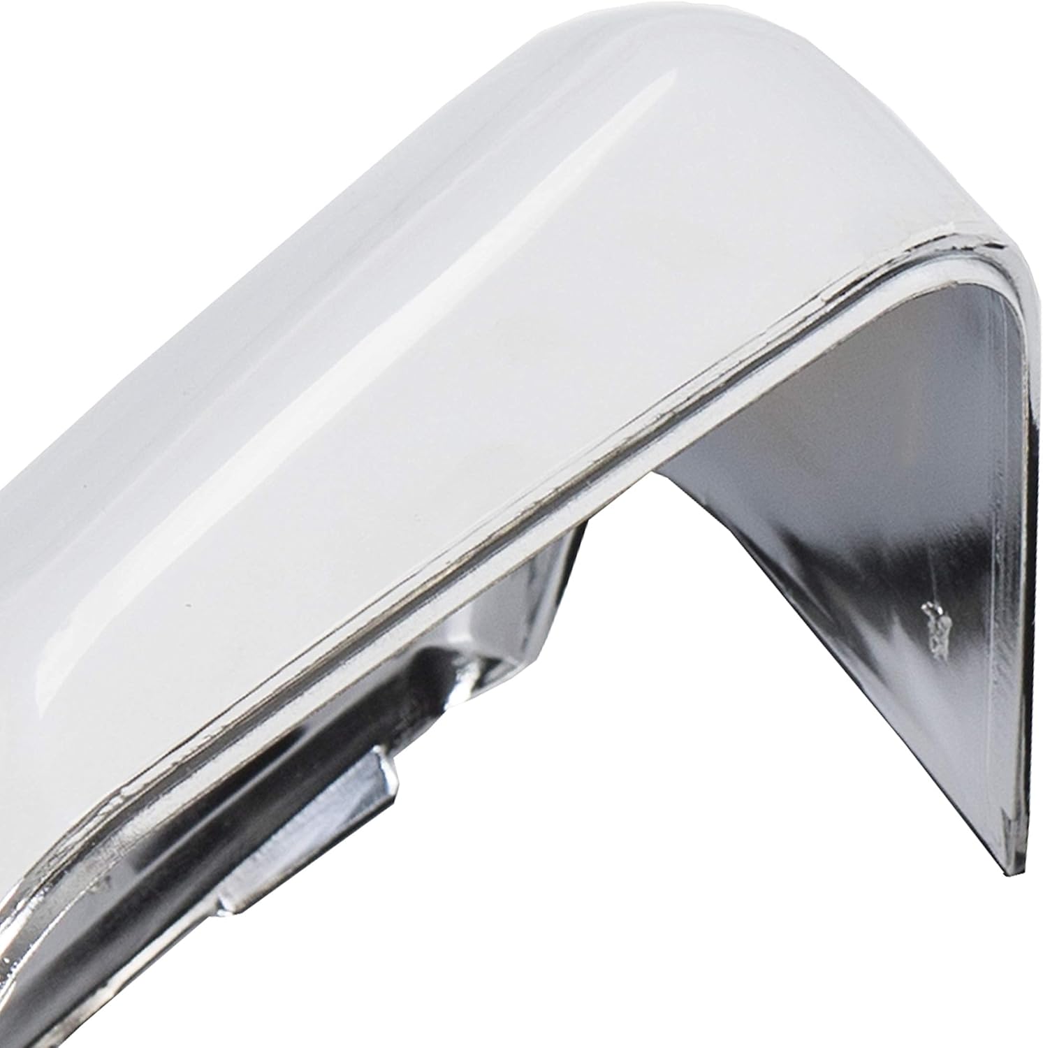 HECASA Top Half Upper Mirror Covers Compatible with 2015-2020 Ford F150 (Chrome, Pair) Replacement