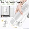 Cordless Portable Bottle Warmer, Baby Portable Milk Warmer Large Capacity 500ML, Fast Heating & Precise Temp Control for for Breast Milk Formula Milk, Rechargeable Baby Bottle Warmer for Travel