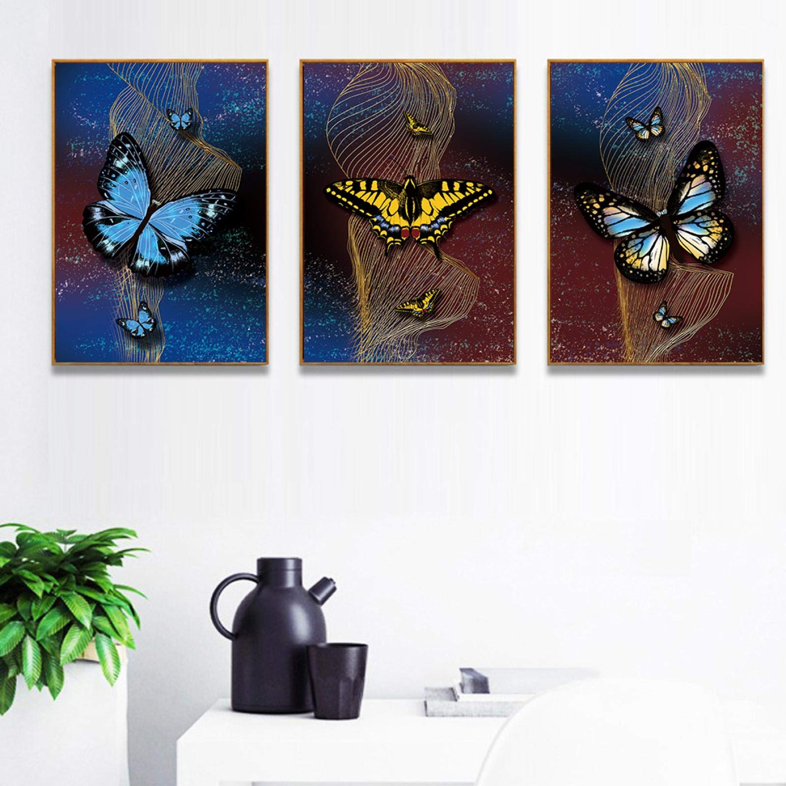 Art moderne peinture toile papillon affiche de décoration premium 30x45cm
