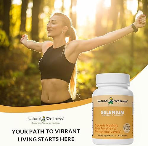 Miniatura 7 de Natural Wellness 200 mcg Natural, orgánico, SelenoExcell Suplemento de selenio para apoyo antioxidante - 60 cápsulas suministro para 60 días