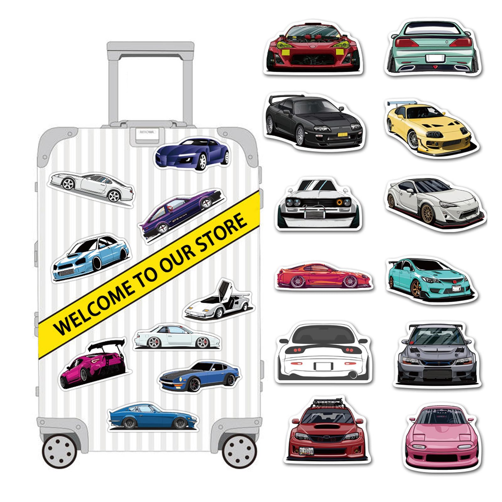 Lot De 100 Autocollants Pour Voitures, Vélos Et Motos, Ordinateur Portable