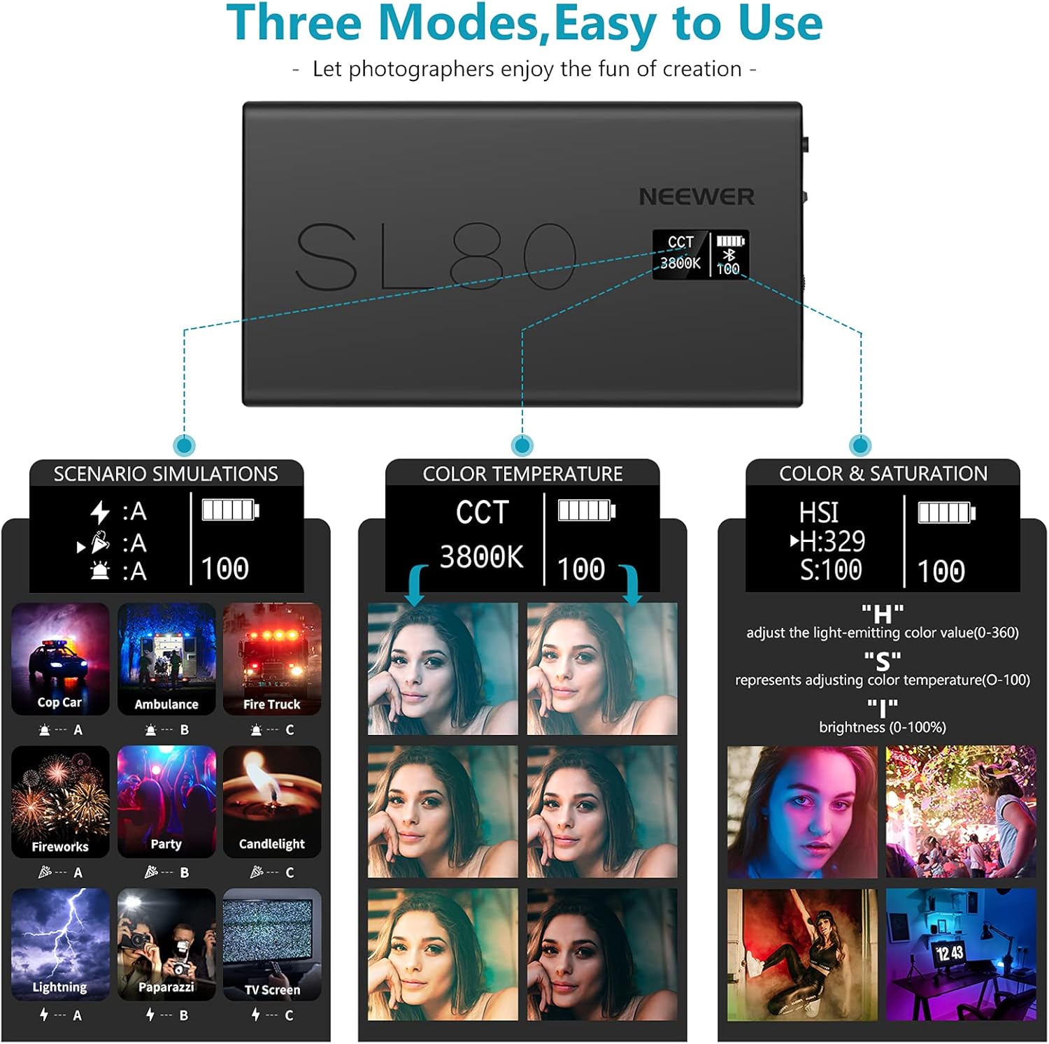🔥 Crаzу Dеаlѕ Neewer SL80-APP RGB Led Video Light with APP Control, Built-in 4150mAh Rechargeable Battery, 360°Full Color/9 Light Effects/3200K-8500K for Gaming, YouTube, Vlog, Product, Video, Studio Shooting 🔥 Cаѕhbасk uр tо 70% Neewer SL80-APP RGB Led Video Light with APP Control, Built-in 4150mAh Rechargeable Battery, 360°Full Color/9 Light Effects/3200K-8500K for Gaming, YouTube, Vlog, Product, Video, Studio Shooting
