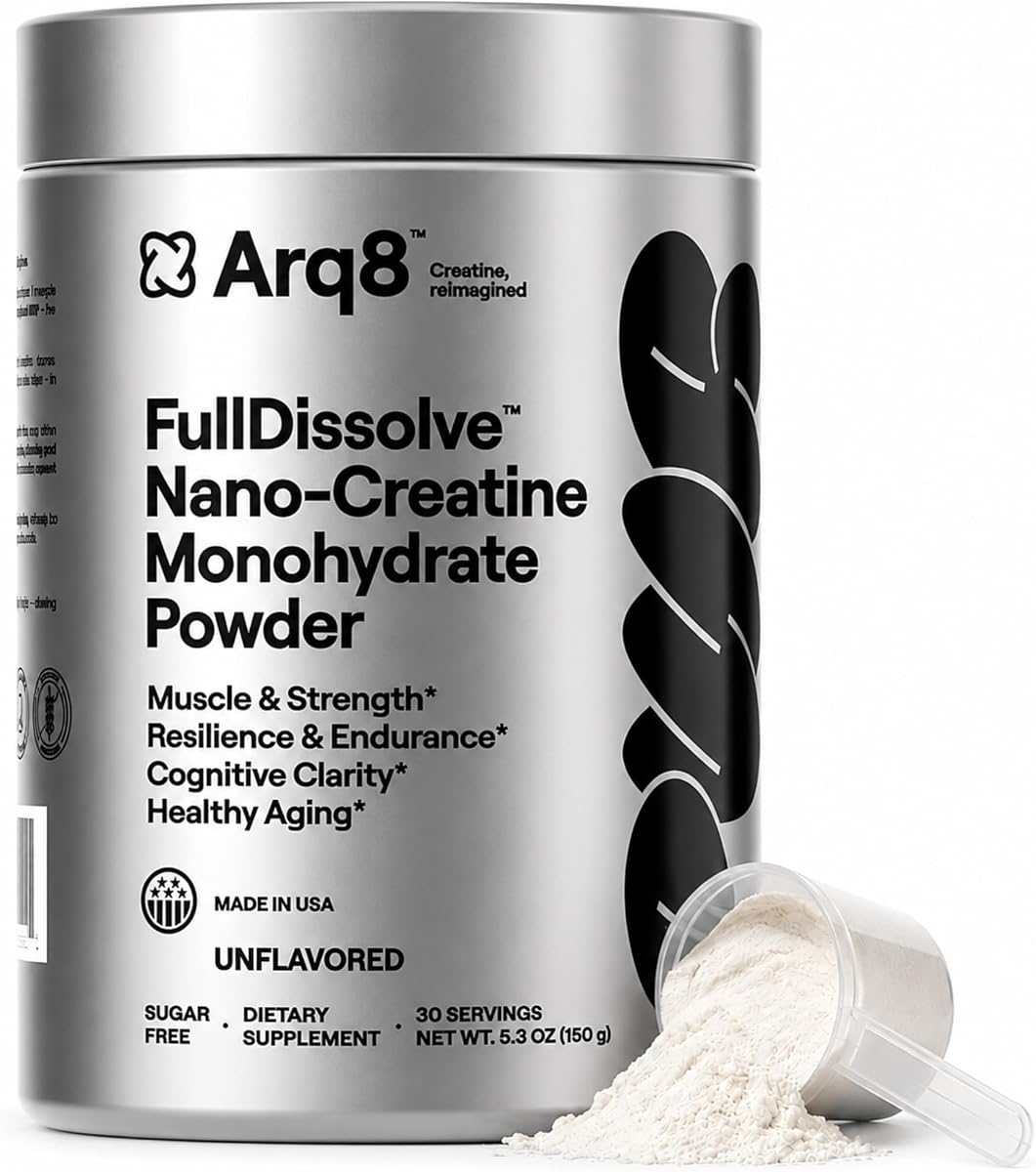 Creatine Monohydrate Powder 5000 mg per Serving, FullDissolve™ Nano-Creatine Technology, Unflavored Creatine Supplement for Men & Women, Sugar Free, Vegan, 30 Servings, 150 g