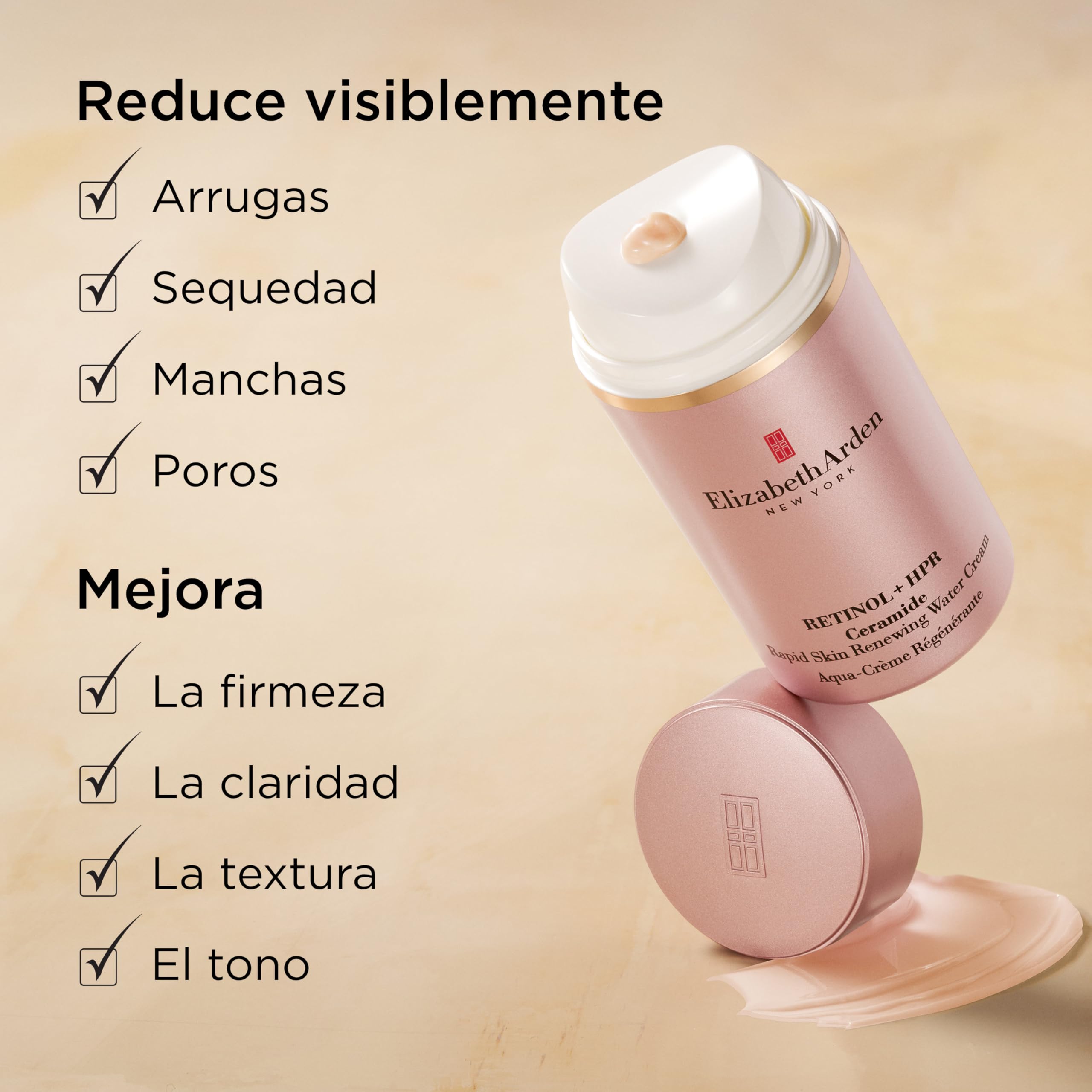 Elizabeth Arden Retinol + HPR Ceramide Crema Renovadora 50 ml | Crema con retinol y ceramidas que ayuda a alisar arrugas y mejorar textura y firmeza.