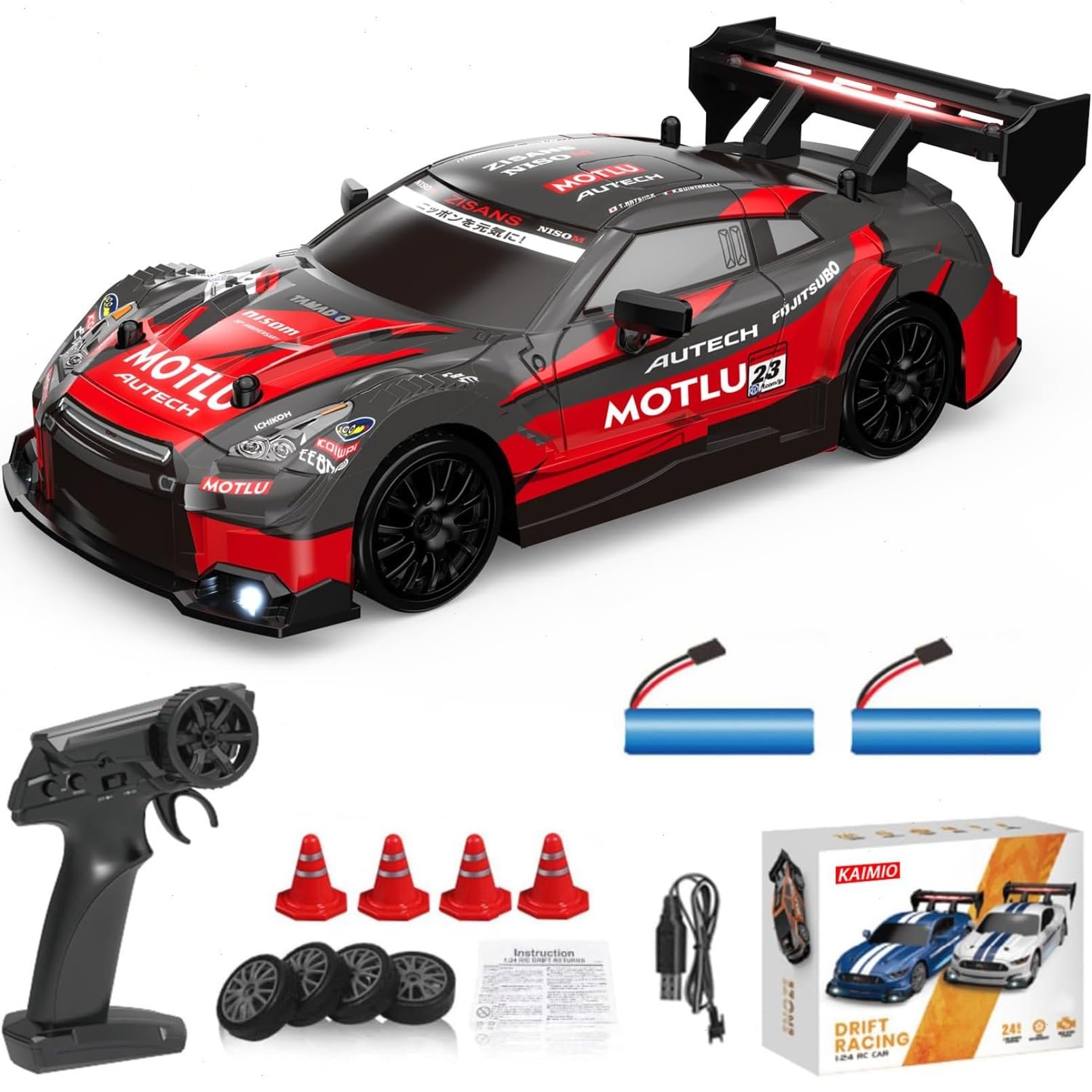 Amazon.co.jp: 1:24スケールRCドリフトカー4WD 2.4GHz 30KM/H高速