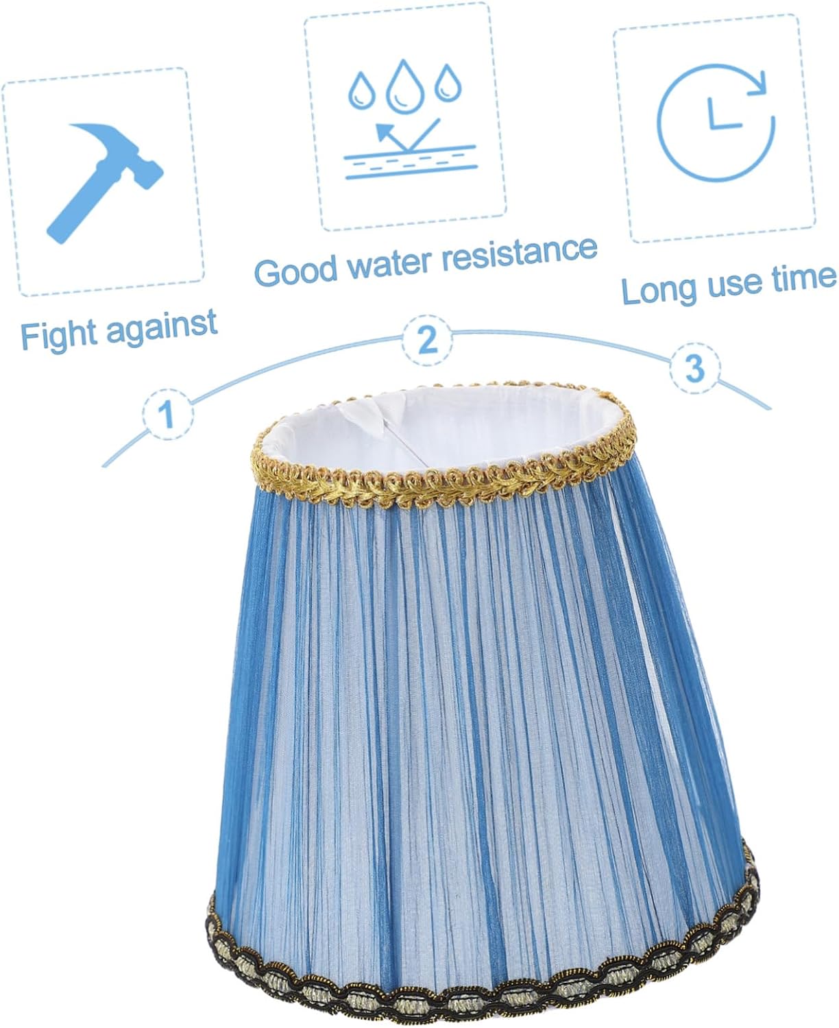 Gadpiparty Cloth Lampshade Clip Bulb Lampshade for Chandelier Warm Mood Light Cover Lamp Accessory