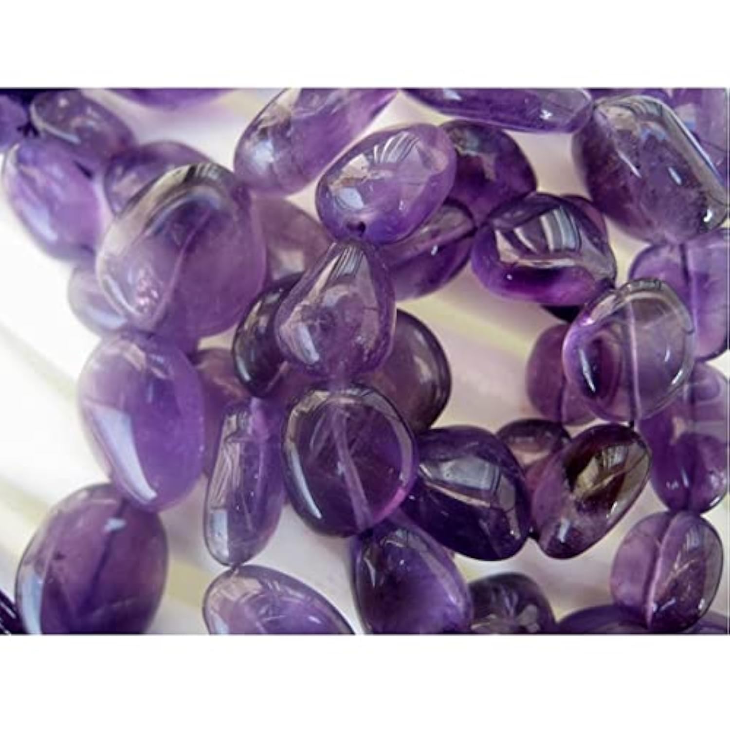 Amethyst Nuggets LKBEADS 15mm : éliminez les perles synthétiques grâce au quartz véritable