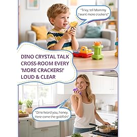 Inspireyes Dinosaur Walkie Talkies for Kids Rechargeable, Dino Toy Cars for Boys & Girls Ages 3-7, Crystal-Clear Audio, 48H Play, Fun Indoor & Backyard, Birthday Xmas Gifts for Toddler, 2 Pack