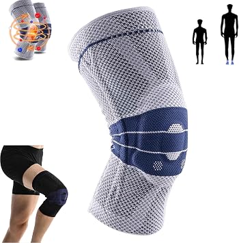 Far Infrared Titanium Ion Heightening Knee Guard, Knee Braces for Knee Pain, Knee Compression Sleeve for Men and Women