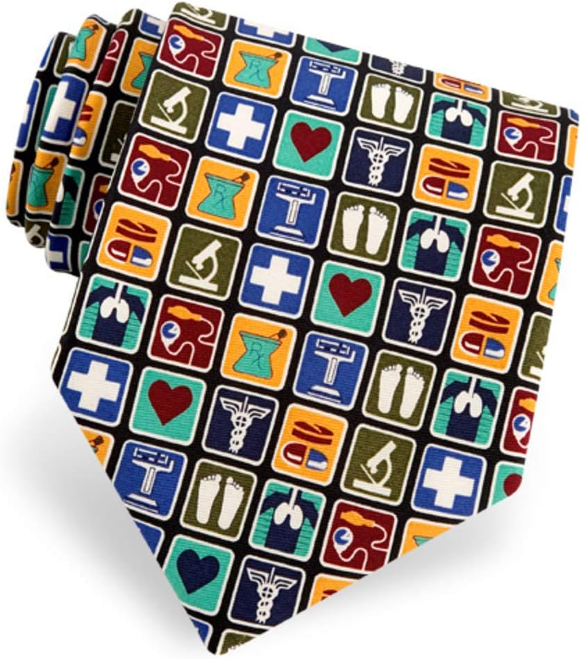 Black Silk Tie | Medical Professional Necktie