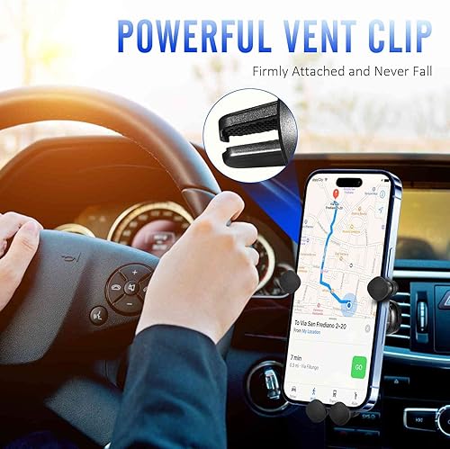 Miniatura 7 de Soporte de teléfono para automóvil diseño mejorado Soporte de teléfono mini por gravedad Soporte de coche para iPhoneSmartphone Clip de ventilación