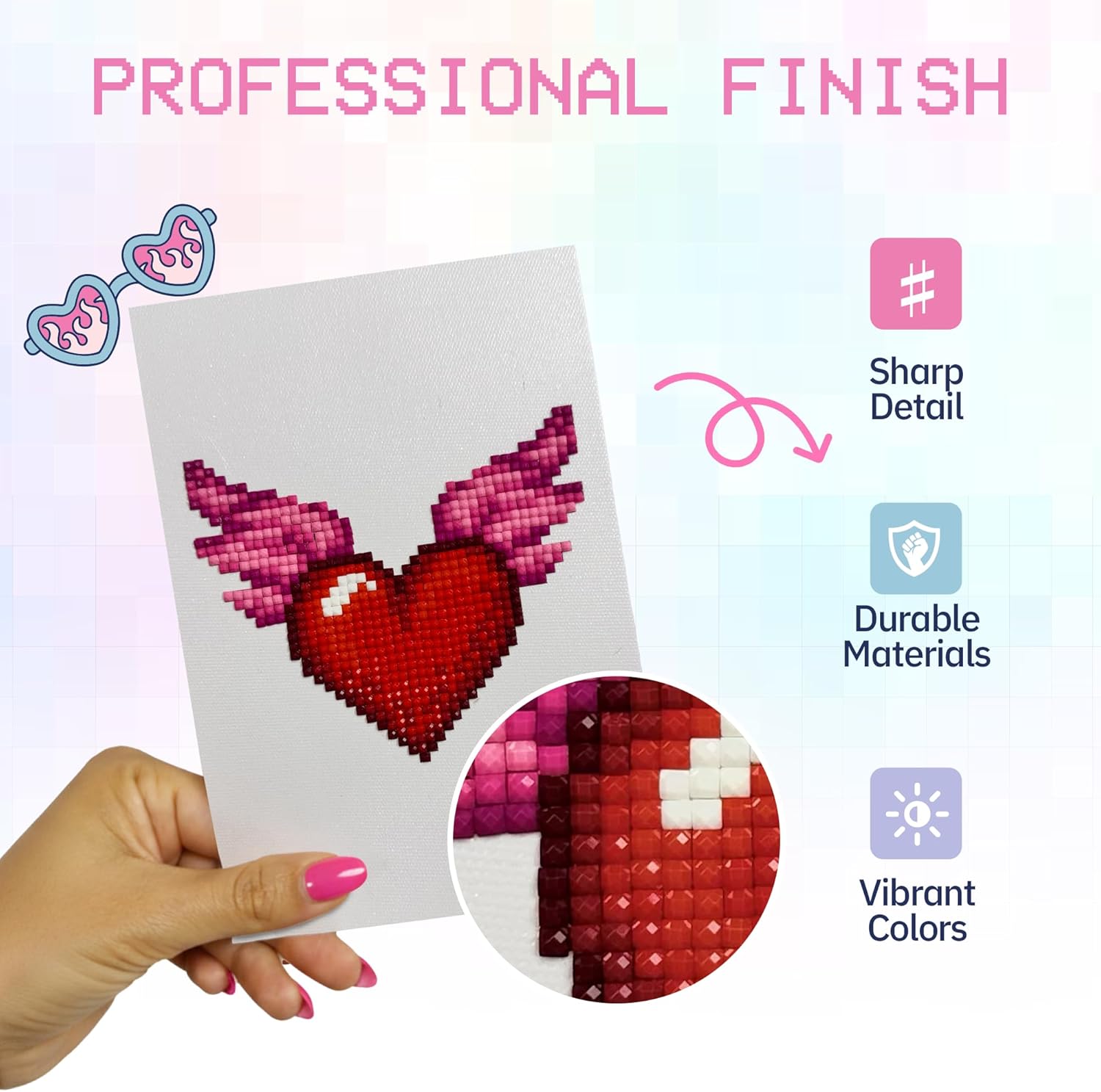 BLINGKITYBITES Diamond Painting Kit for Adults & Kids | Mini Diamond Art Set with Square Resin Gems | 20 Small 4.5x6.5 in Canvases | Relaxing Craft Hobby for Stress Relief | Bling Tour '99
