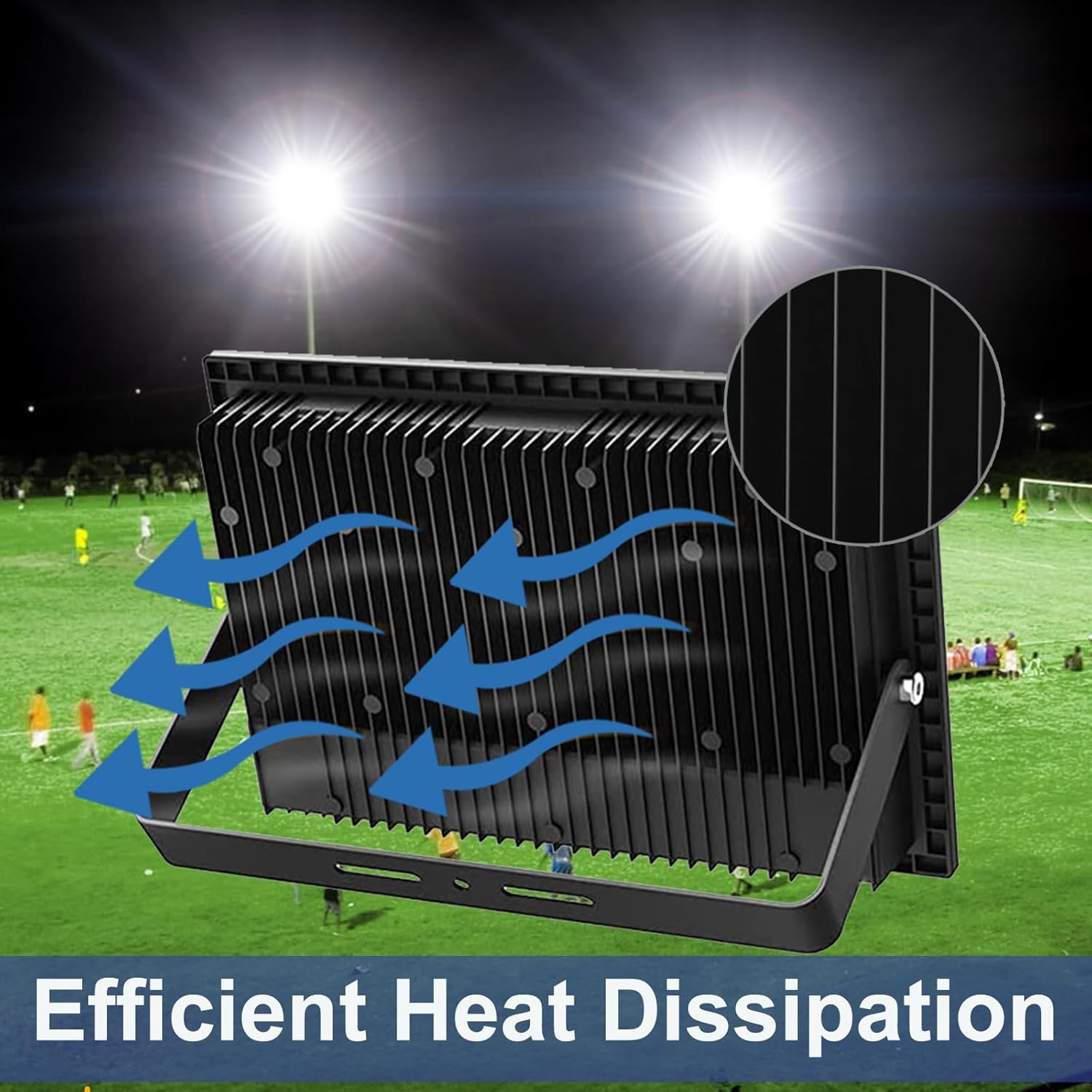 200W LED Flood Light Outdoor, 20000LM Bright Plug-in Flood Lights with Switch, IP66 Waterproof Exterior Security Lights, LED Work Light for Garage, Yard, Garden, Playground, Stadium, Arena