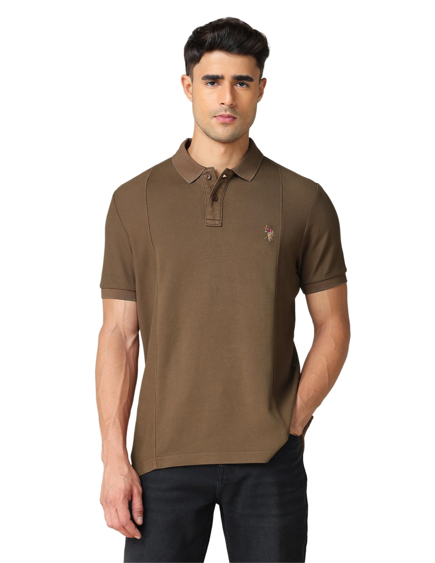 u.s. polo assn. Apparel Solid Slim Fit Polo Shirt-picture-37