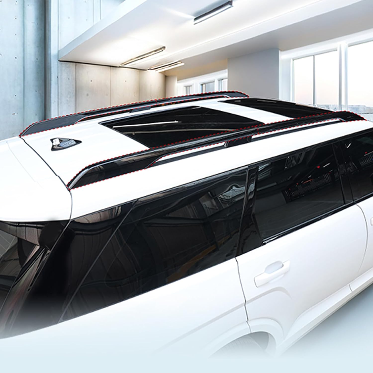 Roof Rack Cross Bars Cover Compatible with Hyundai Palisade LX3 2026, Roof Luggage Crossbar Cargo Rail Rack End Cap Protection Covers Shell Trim