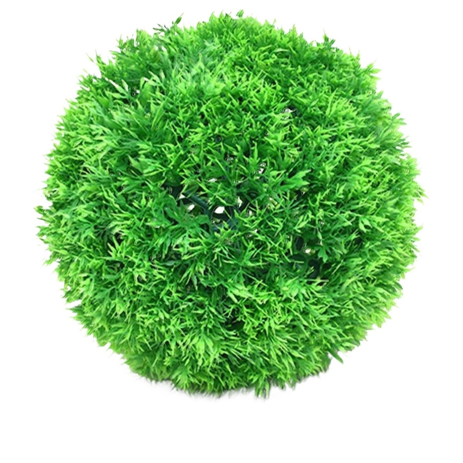 Zymjzbetic Artificial Topiary Balls Artificial Plants Green Grass Ball 18/23/28cm Decorative Balls Pine Needles Topiary Faux Decor(23cm)