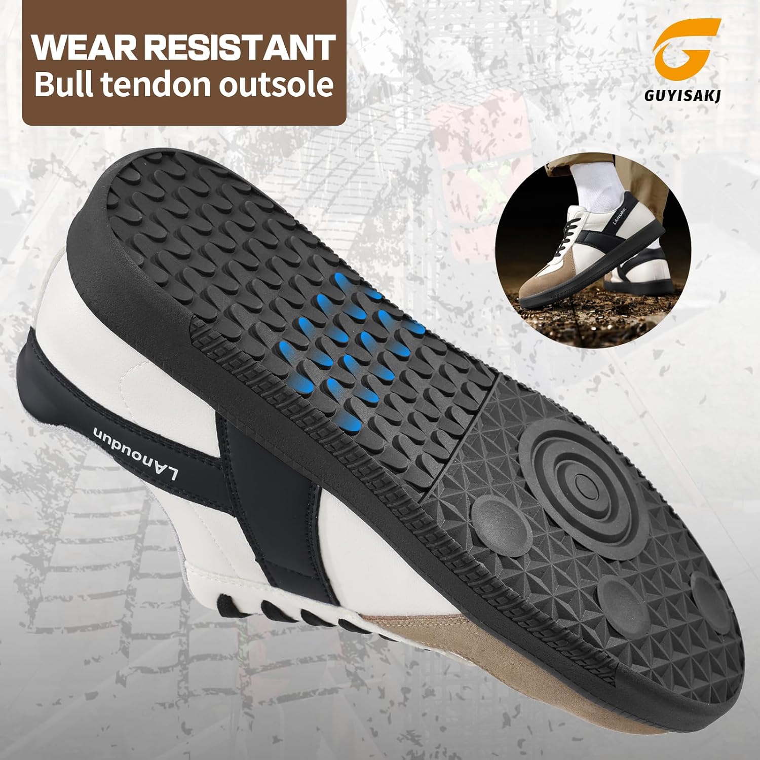 Steel Toe Shoes for Men Women Splash-Proof Work Shoes for Men Cushioning Men's Safety Shoes Soft Sole Steel Toe Sneakers Industrial Construction Warehouse Shoes
