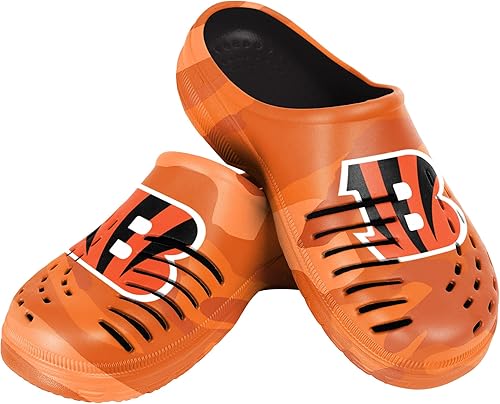 Miniatura 483 de FOCO - Sandalias de agua de jardín con logotipo de equipo de la NFL, para hombre Camuflaje tonal,logotipo grande de bloque