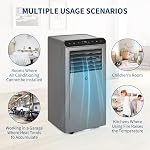 3-in-1 Portable Air Conditioner with Remote Control, LED Display & 24H Timer, 8000 BTU AC Unit with Cooling, Fan, Dehumidifier Cools Up to 350 Sq. Ft, Window Installation Kit, Ideal for Home Office