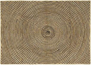 Makastle Tapis de Zone Noir 120 x 170 cm en Jute Fait Main | 120 X 170 Cm Noir Jute Fait Main Spirale