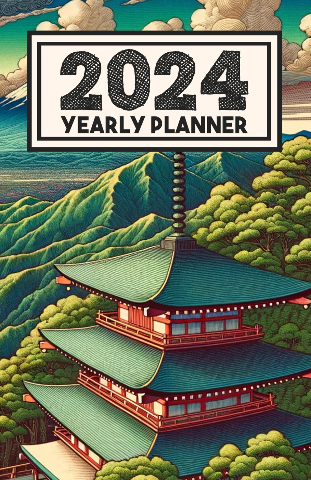 Hokusai Heights 2024 Planner: Embrace the Year with Artistic Mountain Views, Detailed Sketches