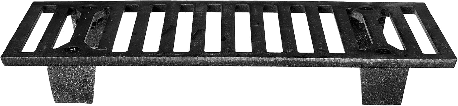 US Stove G26 Small Cast Iron Grate, angled view showing legs