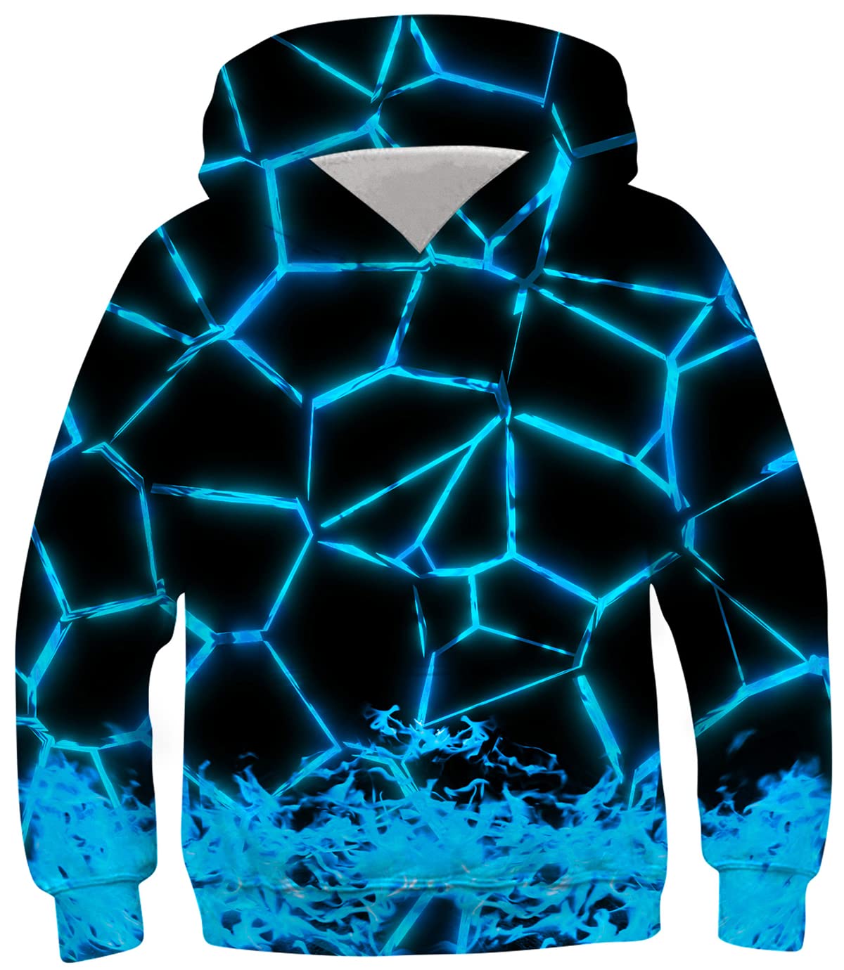 AhegaoMen Women Novelty Pullover Hoodies 3D Realistic Printed Pattern Fashion Sweatshirt with Pocket