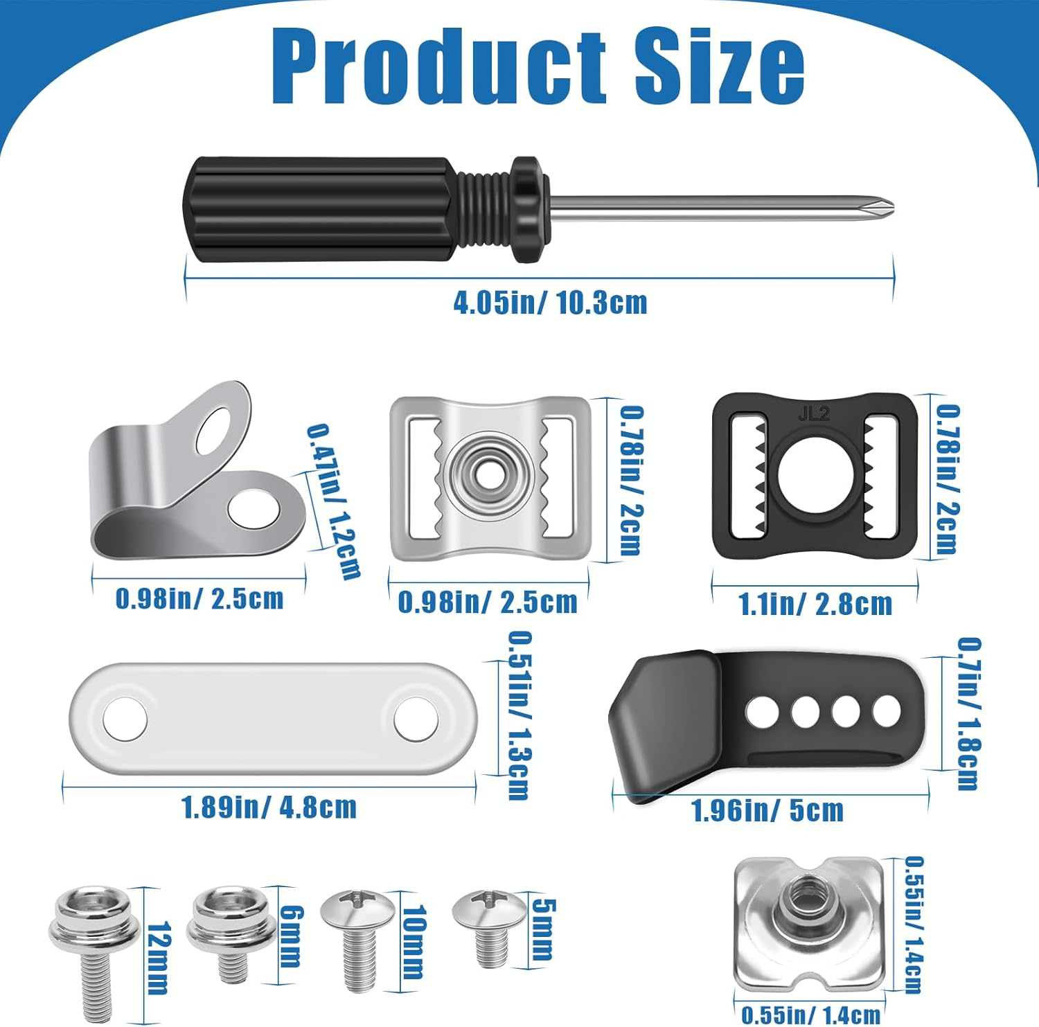 61PCS Hockey Helmet Repair Kit, Football Helmet Hardware Kit Include 4 J Clips/ 4 Rubber Gaskets/ 4 R Shape Football Visor Clips/ 16 Screw Nuts/ 4 Chin Strap Adapter/Screwdriver (61)