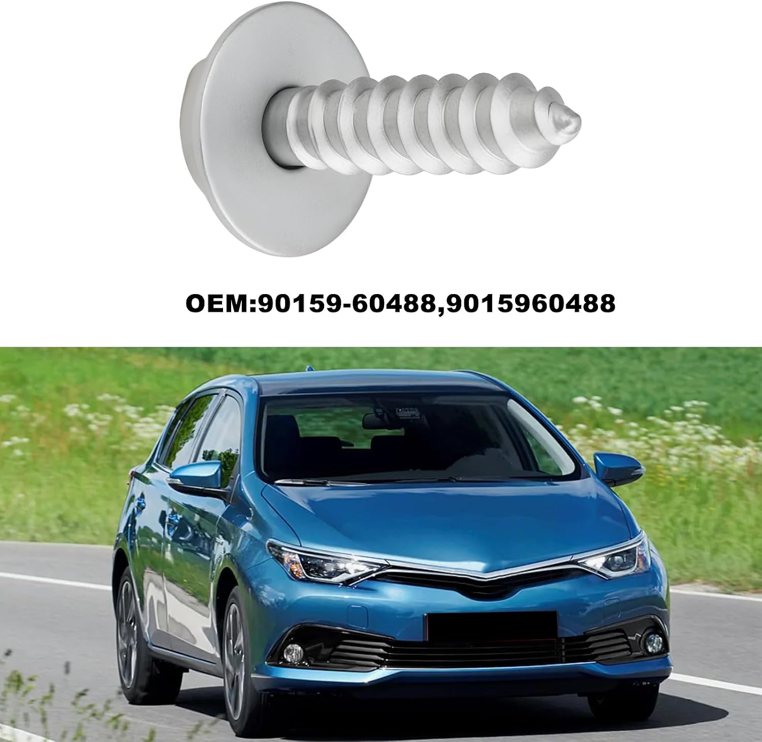 OTOTEC 30Pcs Trim Panel Fastener Screw Bolt 90159-60488 Compatible with Toyota Auris Avensis Yaris Prius