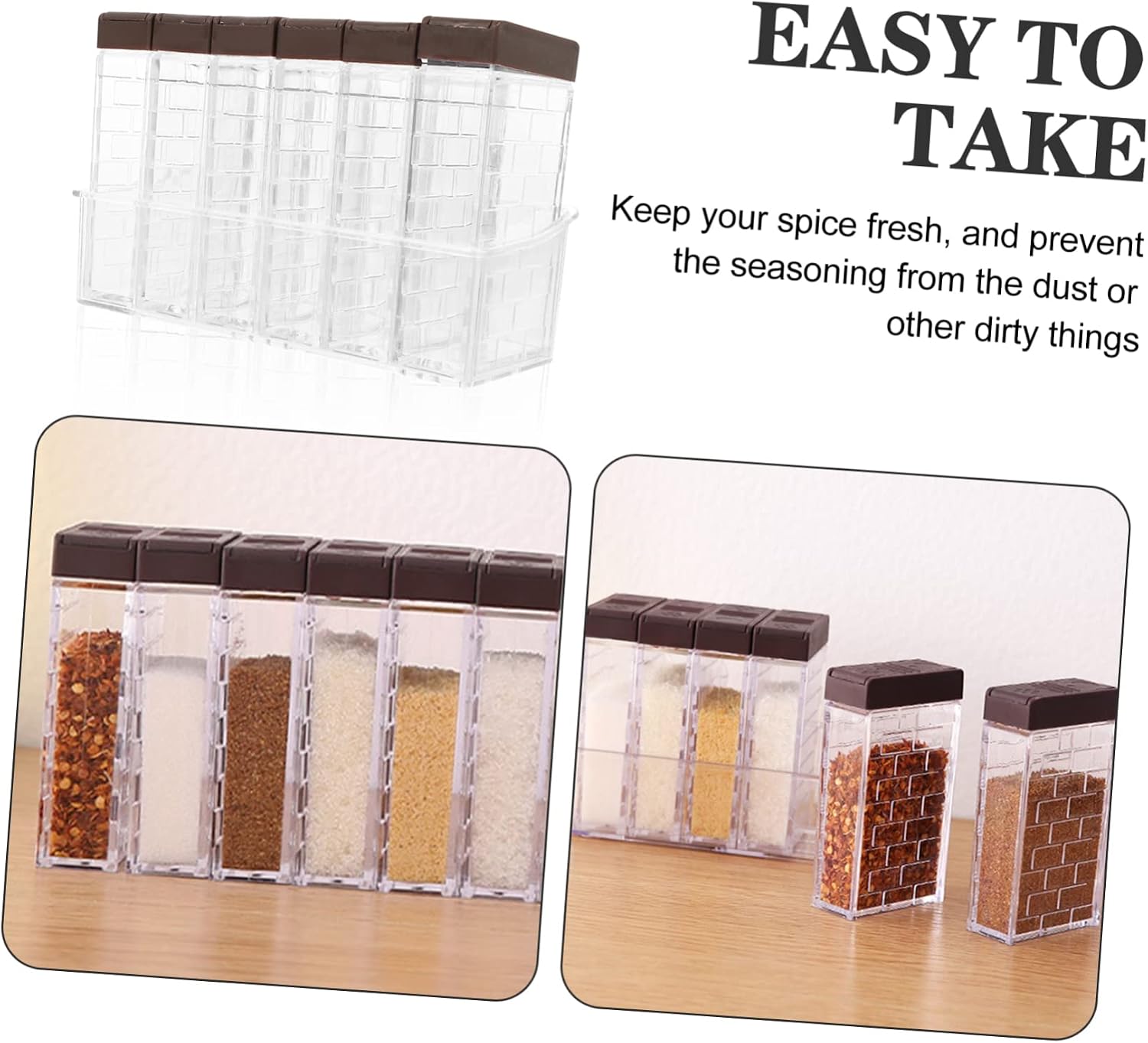 Seasoning Storage Jar Pepper Shakers Salt Shakers Condiment Containers Lids for Camping Picnic