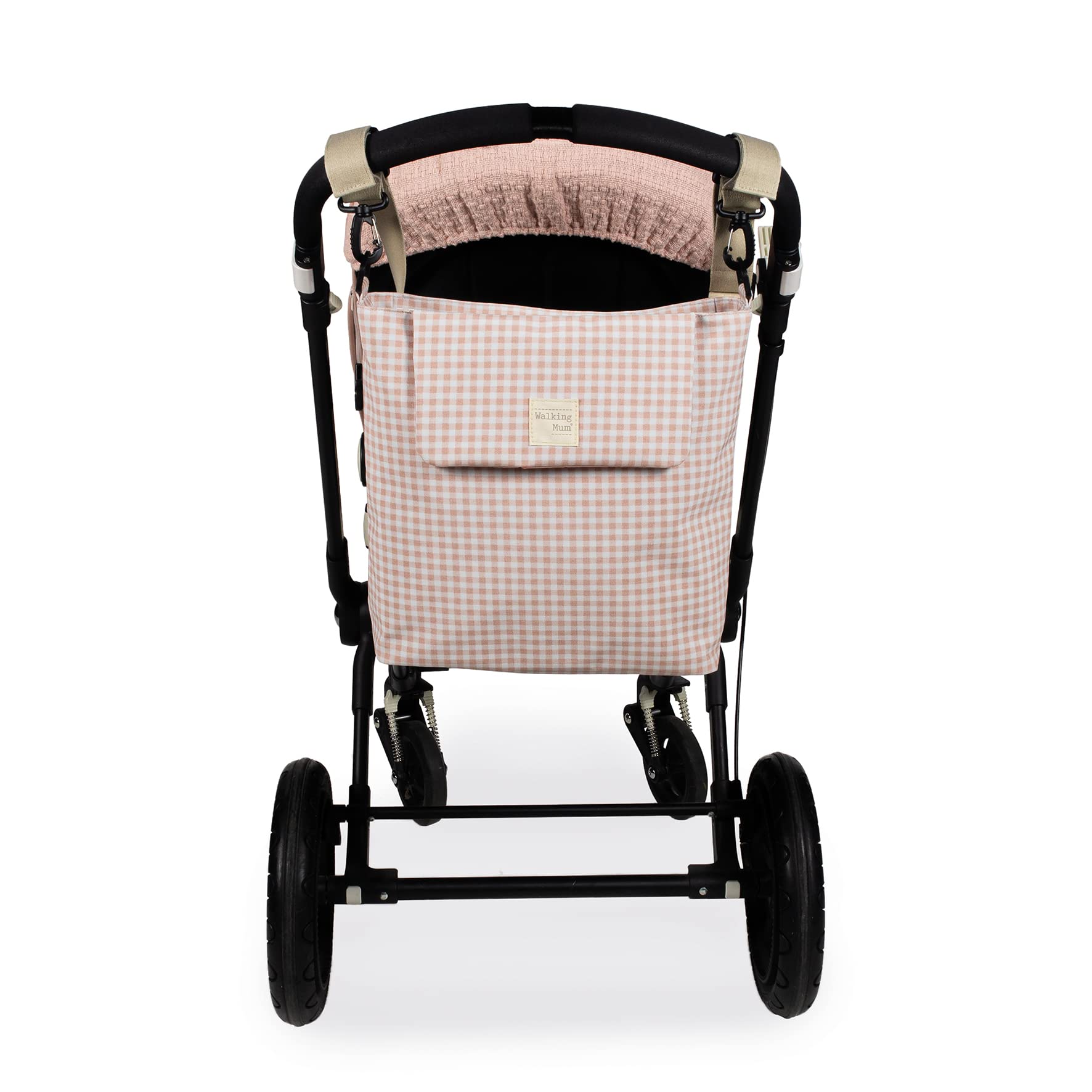 Borsa fasciatoio Walking Mum I Love Vichy rosa 42 x 36 x 13 cm