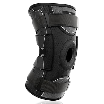 Professional Hinged Knee Brace, Medical Knee Support with Removable Dual Side Stabilizers for Knee Pain, Arthritis, Meniscus Tear, Swollen, Injury Recovery, Joint Pain Relief, ACL. Men & Women
