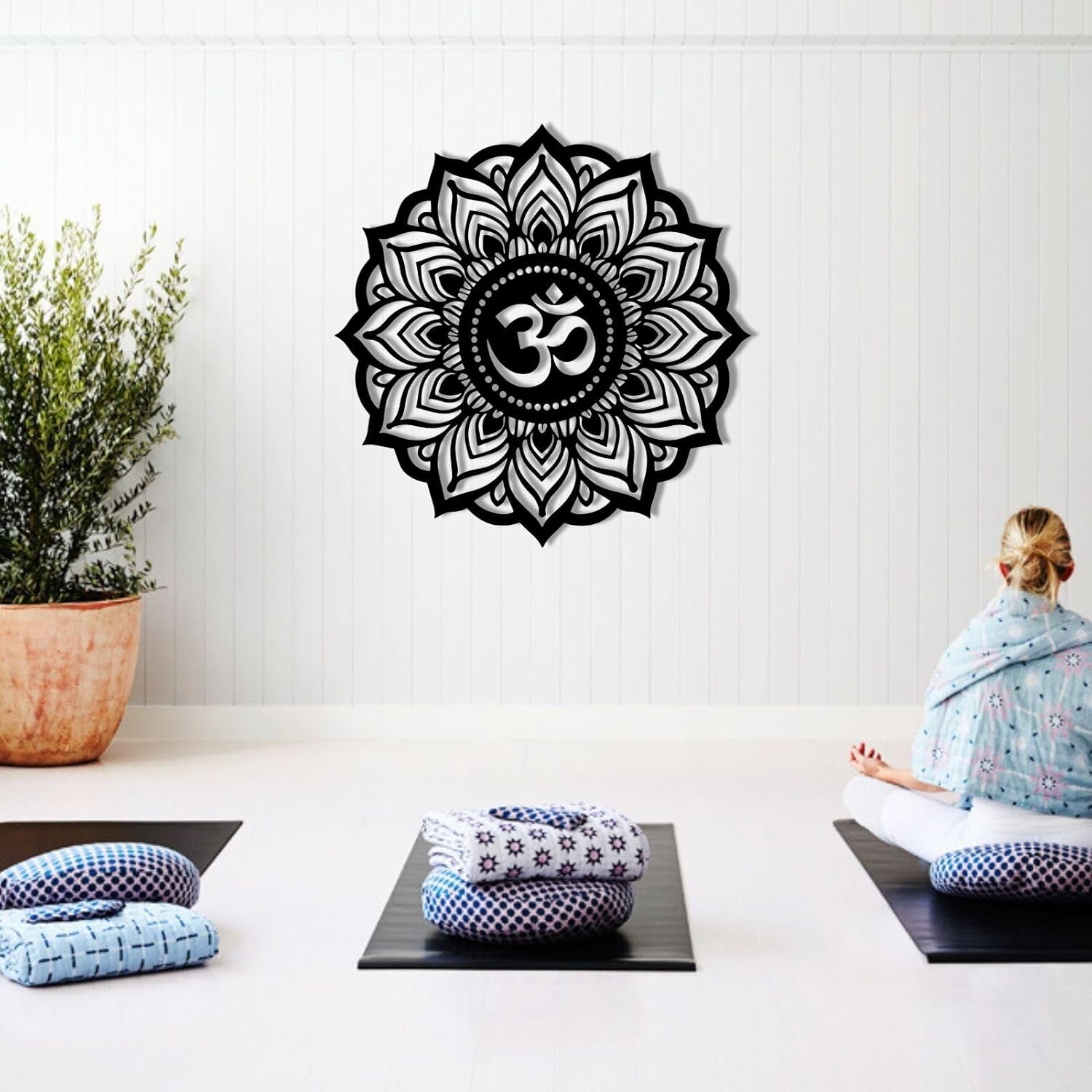 Metal Wall Art, Om Mandala Metal Wall Art, Metal Mandala