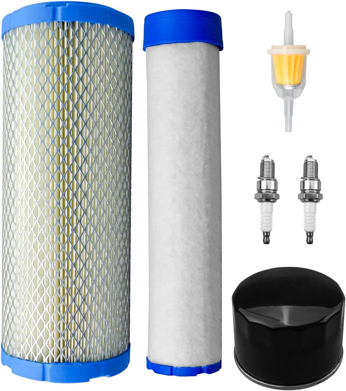 Air Filter Kit Fit for John Deere Z930M Z930R Z950R Z950M Replace M131802 M131803 AM107423 AM116304 BPR4ES