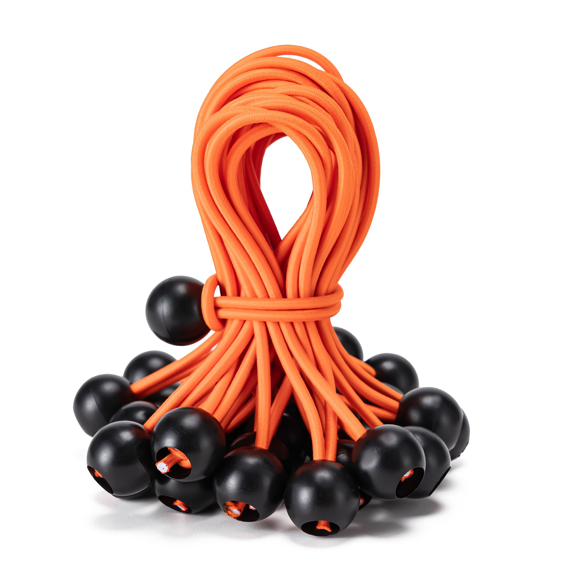 30 Pack Ball Bungee Cord, Heavy Duty Bungie Cord Balls (4",Orange) — image 1