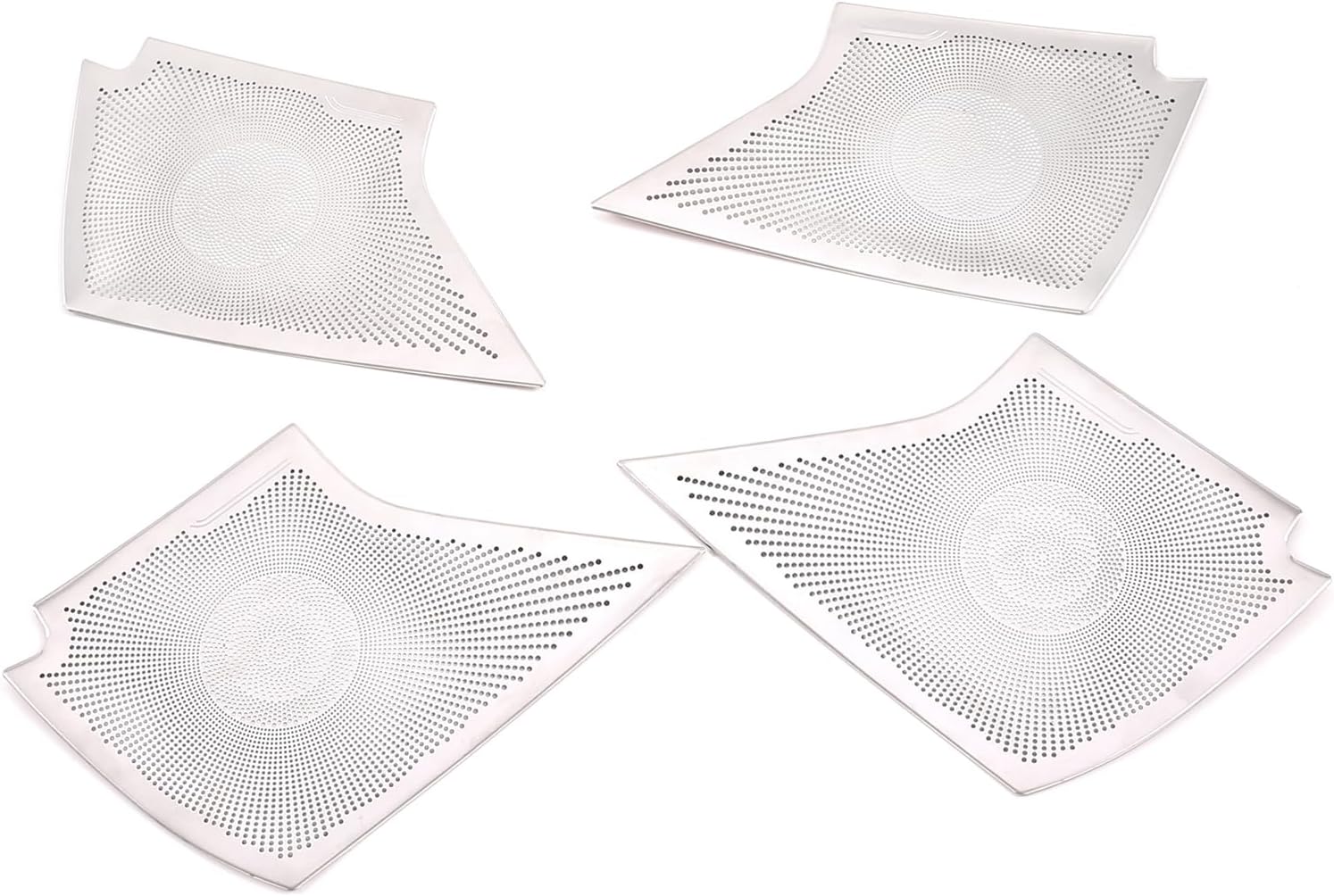 Stainless Steel 4PCS Inner Auto Parts Car Interior Door Handle Speaker Net Cover Trim for Audi A3 2014 2015 2016 2017 2018 2019 2020