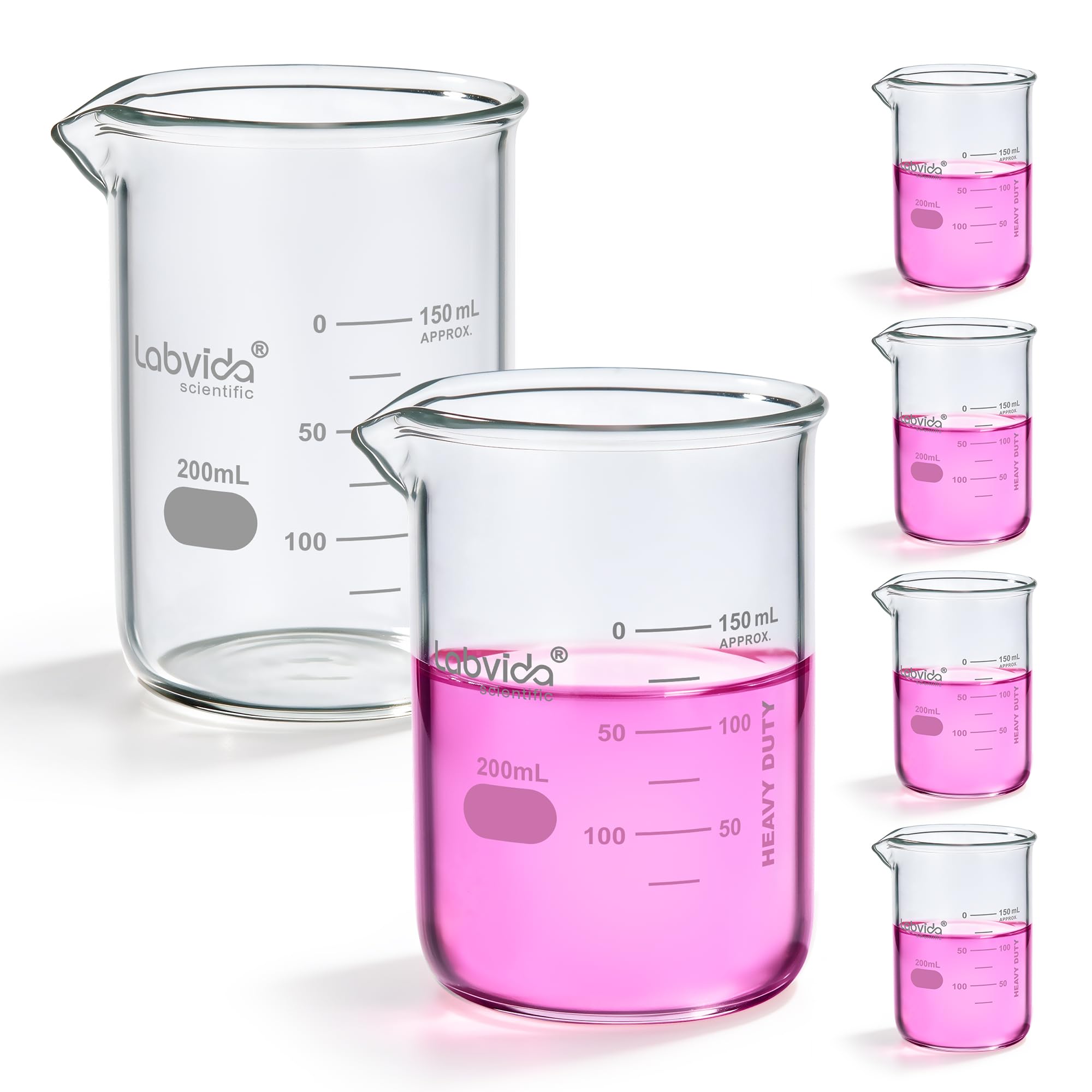 6pcs 400ml 3.3 Borosilicate Glass Thick Beakers, LVA029 — Amazon image 18