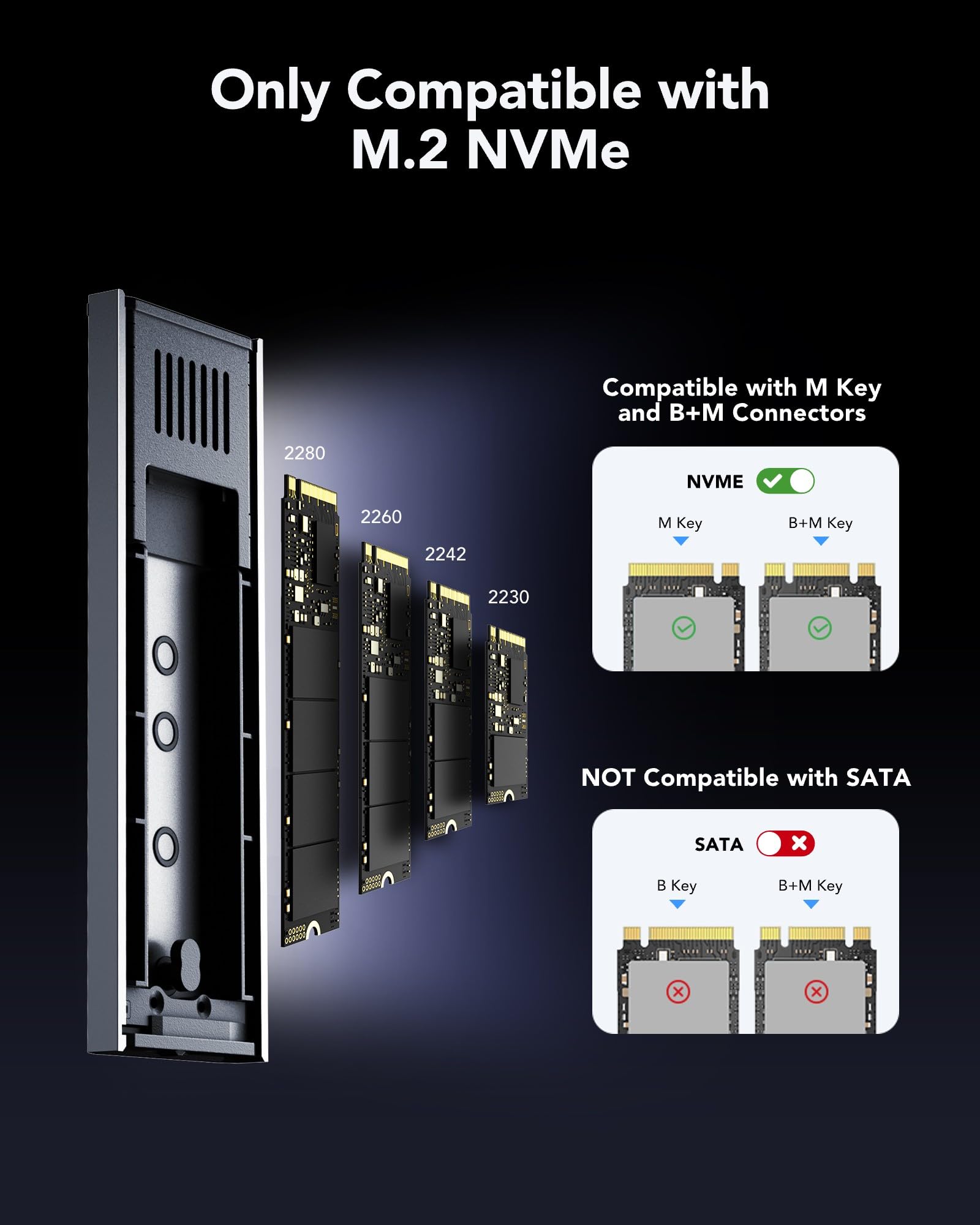 Amazon.co.jp: Lexar E300 M.2 NVMe SSD ケース、USB-C 3.2 Gen2 接続