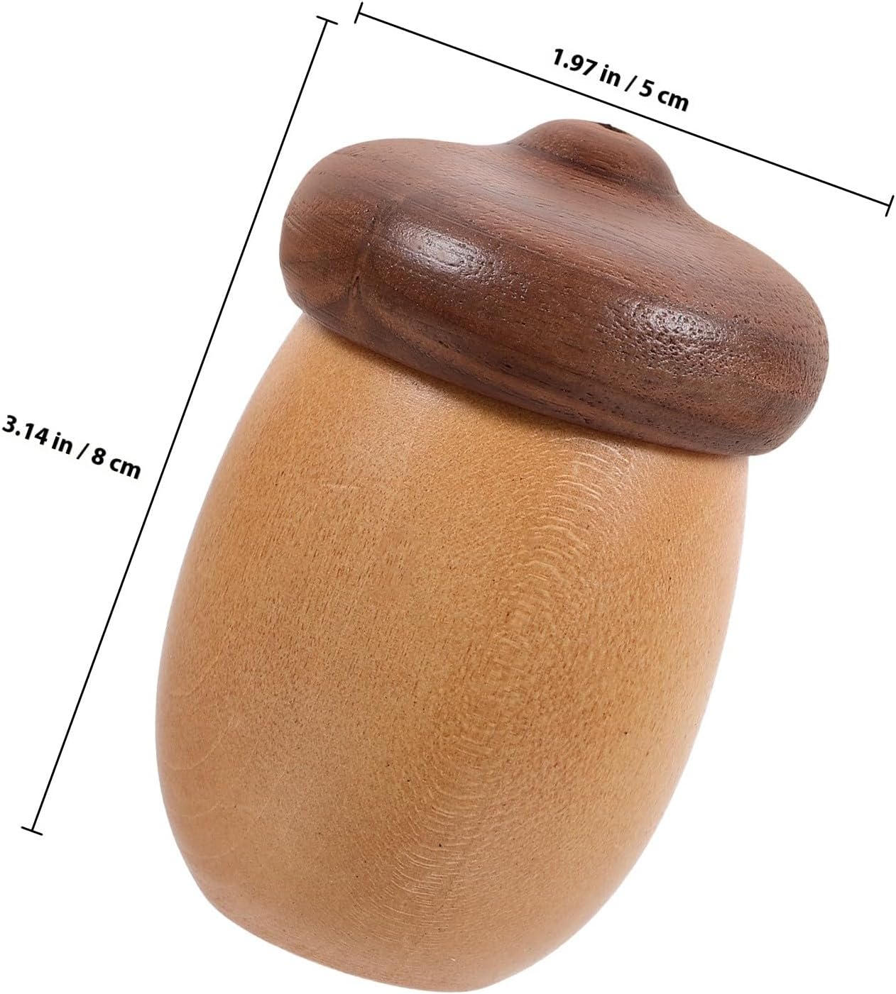 TIDTALEO Acorn Shaped Toothpick Holder Small Size Walnut Wood Toothpick Dispenser Reusable Storage Organizer Decorative Kitchen Accessory for Home and Office image 2