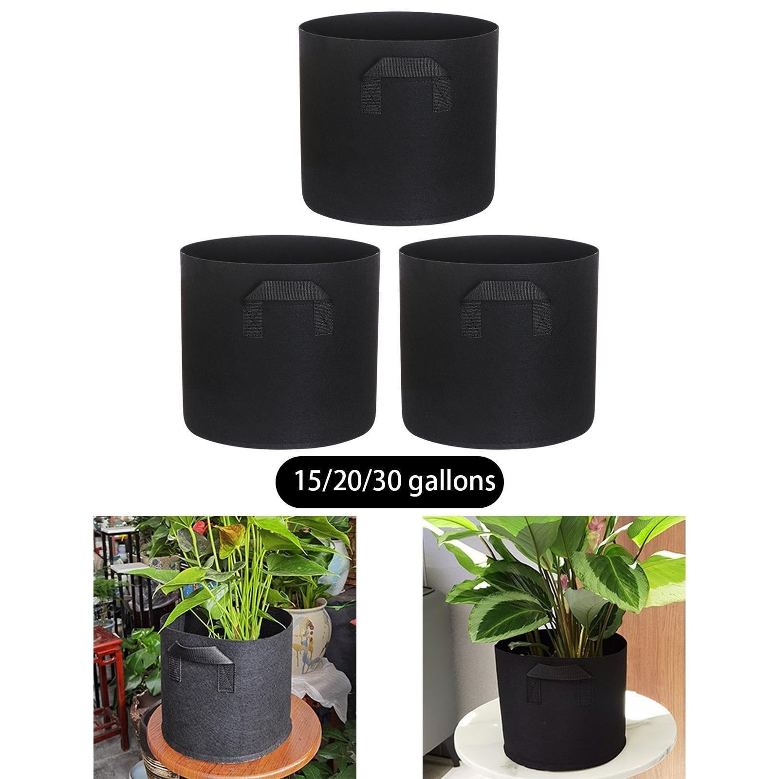6 Bolsas de Cultivo, macetas prácticas for Plantas Interior, Balcones y Patatas(15 Gallon 45cmx35cm)