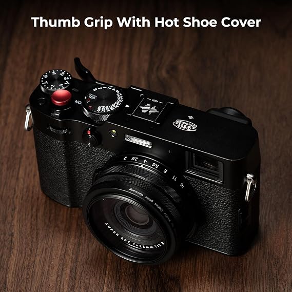 SmallRig Thumb Grip with Hot Shoe Cover for FUJIFILM X100VI / X100V (Black) - 4559