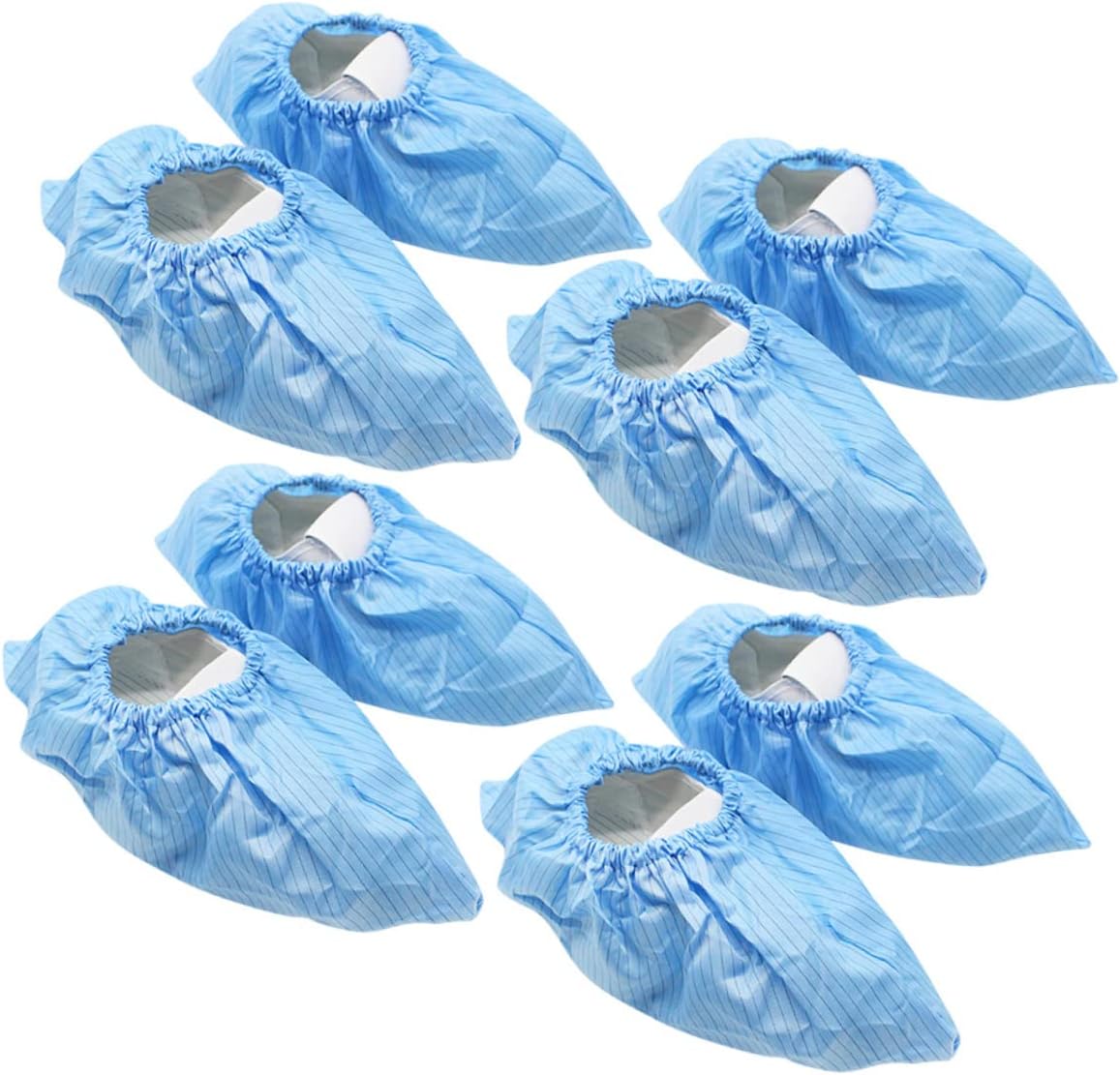 Homoyoyo 4 Pairs Reusable Static Shoe Covers Non Slip Foot Protectors Washable for Beauty Salons Static Blue Footwear