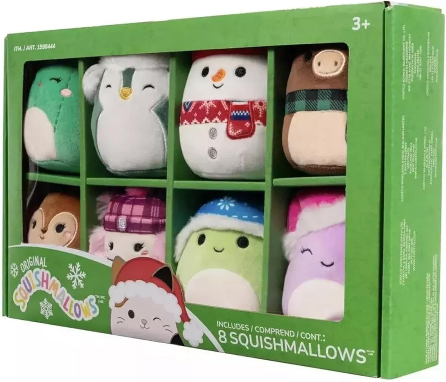 Squishmallows 4-inch Ornament Plush 8-Pack Assorted (Winter)