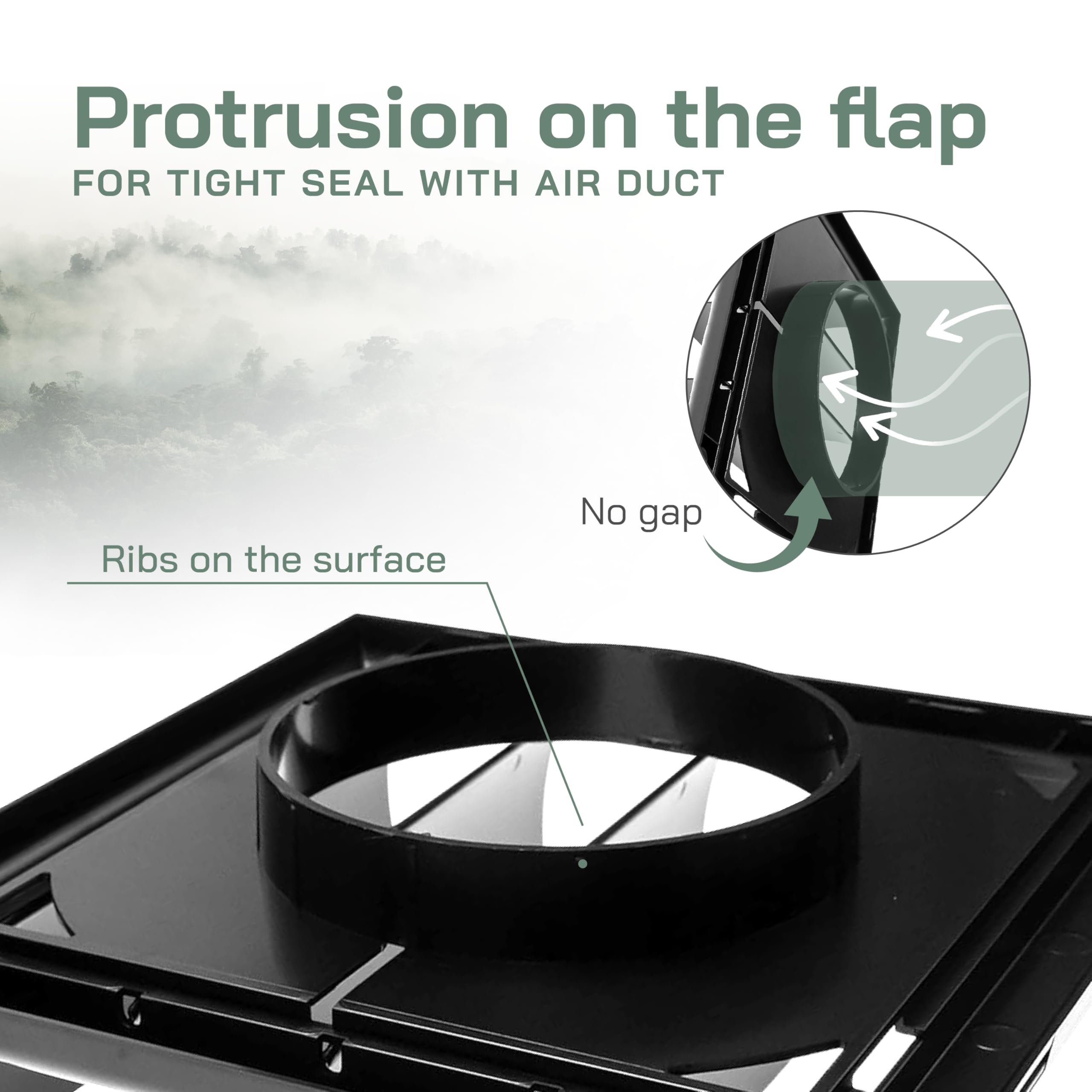 Vent Systems 190 X 190 Mm / 7.5 X 7.5 Inch Anthracite Square Louvered - View #6