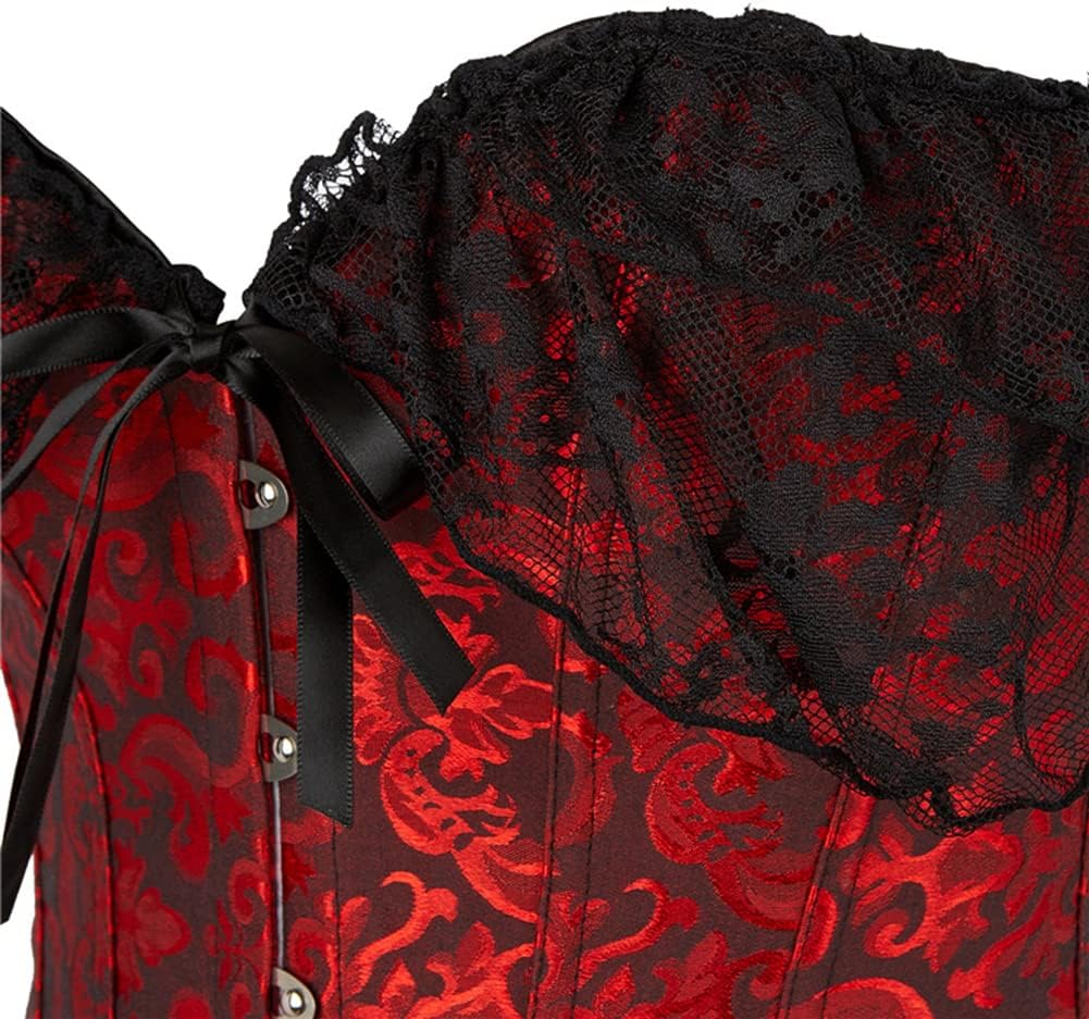 Corset Top for Women Renaissance Steampunk Bustier Top Sexy Lace Up Corset Top Festival Pirate Halloween Costume