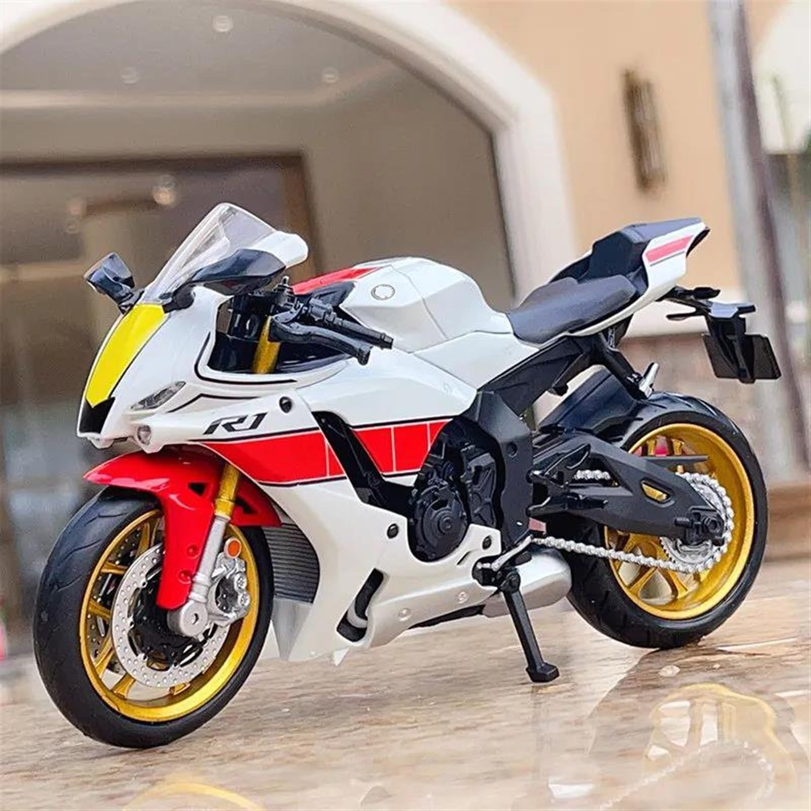 SEYXF Motorbike Toy 1:12 for Y-AMAHA YZF-R1M Motorcycle Alloy Model Diecasts Simulation Toys Gifts(with Foam Box)