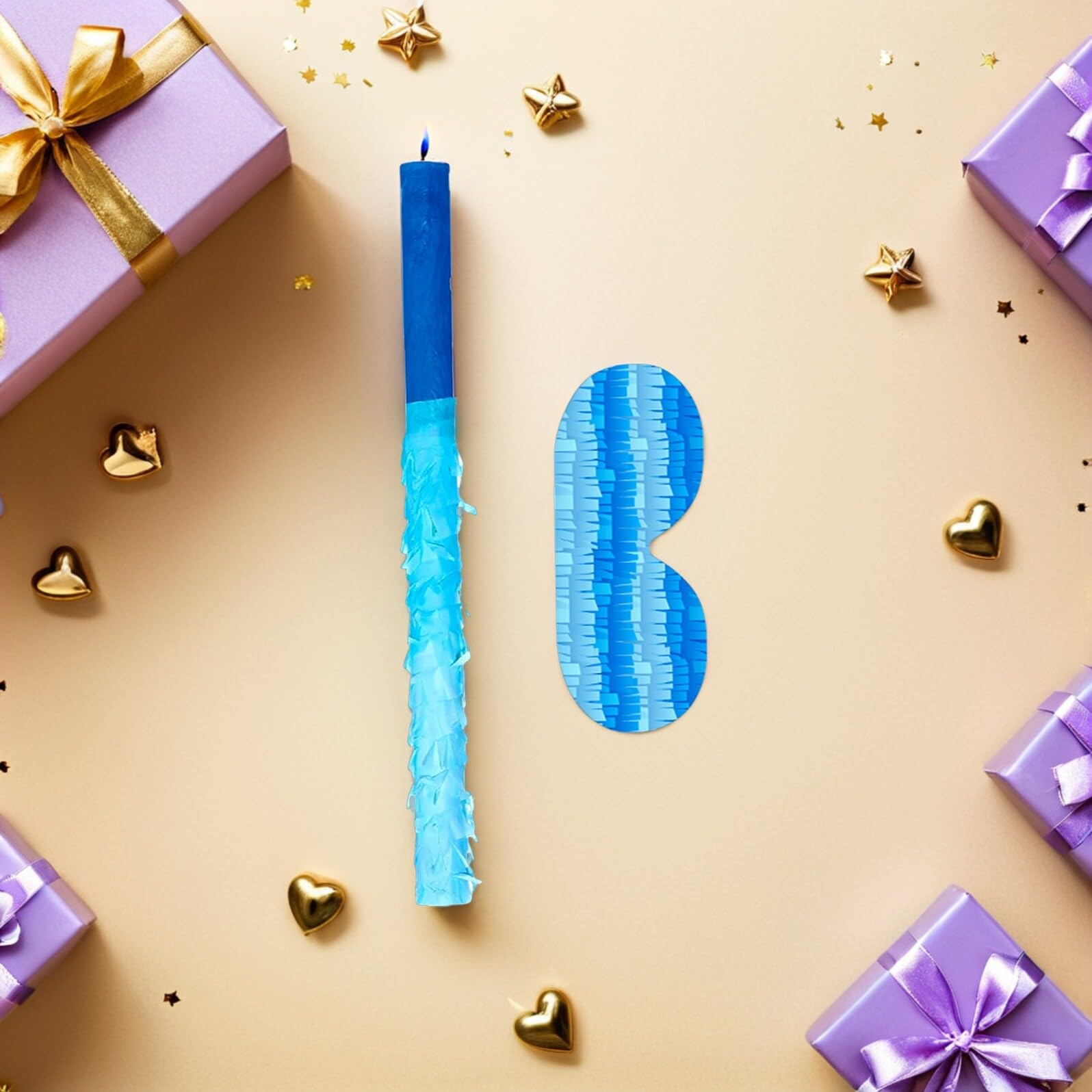 Weihnachts Schloss Pinata Blau Hängender Candy Holder mit Stick und Augenbinde Winter Party Pinata für Kindergeburtstag und Festliche Partys Vielseitiges Spielzubehör