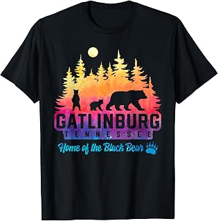 Gatlinburg Tennessee Bear Great Smoky Mountains Tie Dye T-Shirt
